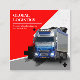 Transport- und Logistikunternehmen Quadratische Visitenkarte