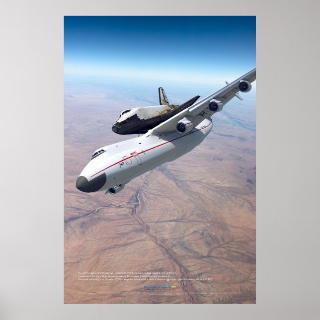 Transport von Buran auf Antonow An-225 Poster (Vorne)
