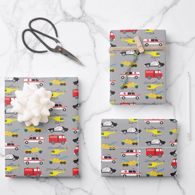 Transport von Notaren Geschenkpapier Set (Vorderseite)