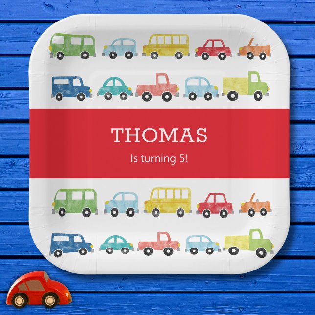 TRANSPORTATION AM GEBURTSTAG PAPPTELLER (Von Creator hochgeladen)