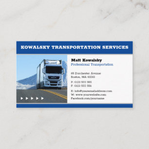 Transportation & Logistic   Truck Business Card Visitenkarte
