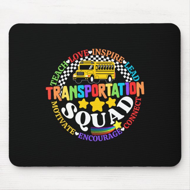Transportation Squad Back To School Bus Driver Mon Mousepad (Vorne)