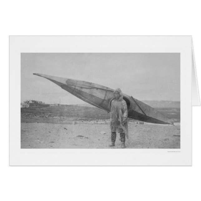 Transportierender Eskimokajak 1909 (Vorderseite (Horizontal))