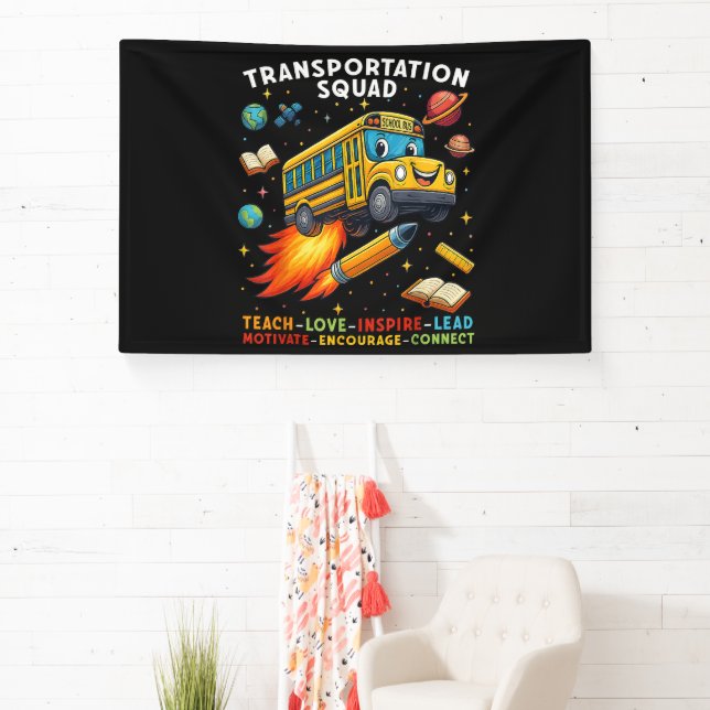 Transportkommando Lustiger Schulbusfahrer Banner (InSitu)