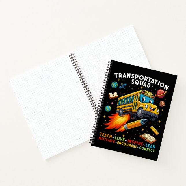 Transportkommando Lustiger Schulbusfahrer Notizbuch (Innenseite)