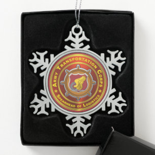 Transportkorps Schneeflocken Zinn-Ornament