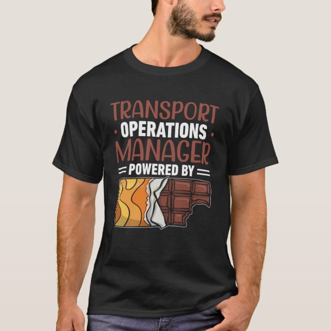 Transportmanager mit Schokolade T-Shirt (Vorderseite)