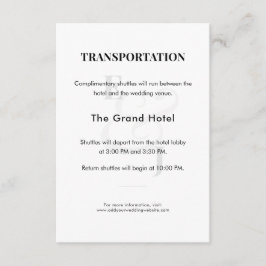 Transportverpackung | Details zum Hochzeitshuttle Begleitkarte