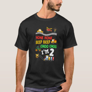Transportwagen 2. Geburtstag Junge 2 2 2 Jahr T-Shirt