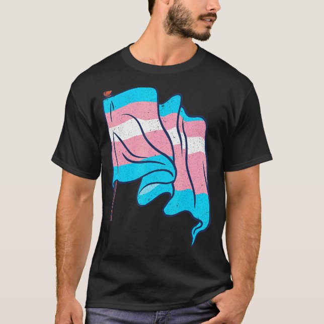 Transsexual Flag Trans Pride Human Rights Tra T-Shirt (Vorderseite)