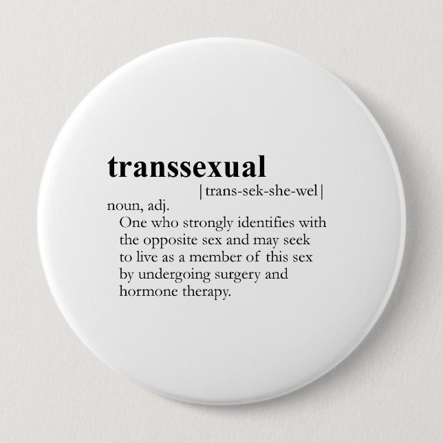 TRANSSEXUELL-DEFINITION BUTTON (Vorderseite)