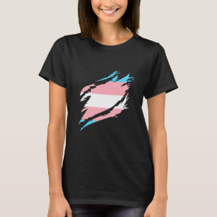 Transsexuelle Flagge Halbtransgender Vintage Flagg T-Shirt