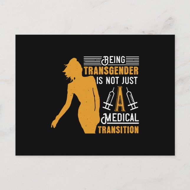Transsexuelle Medizin ohne Transition Postkarte (Vorderseite)