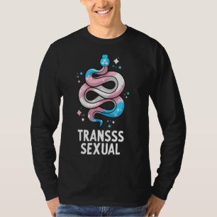 Transsexuelle Priester Trans Flag Farben Schlange T-Shirt