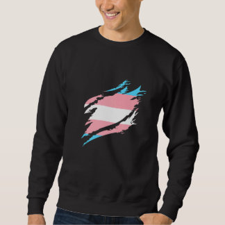 Transsexuellen-Flagge halb Transgender Vintage-Fla Sweatshirt