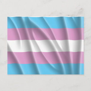 TRANSSEXUELLEN-FLAGGE WEHT -.png Postkarte