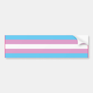 TRANSSEXUELLER STOLZFLAGGENBALKEN AUTOAUFKLEBER