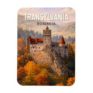 Transsilvanien Rumänien Illustration Reise Kunst V Magnet