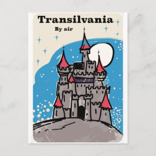 Transsilvanien-Schloss vintage Reiseplakat Postkarte