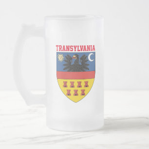 Transsilvanienwappen Mattglas Bierglas