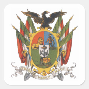 Transvaal Wapen Quadratischer Aufkleber