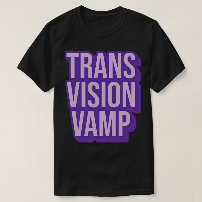 Transvision Vamp 80er Music Typografy T-Shirt (Design vorne)