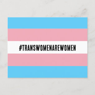 #TRANSWOMENAREWOMEN-Flag Postkarte