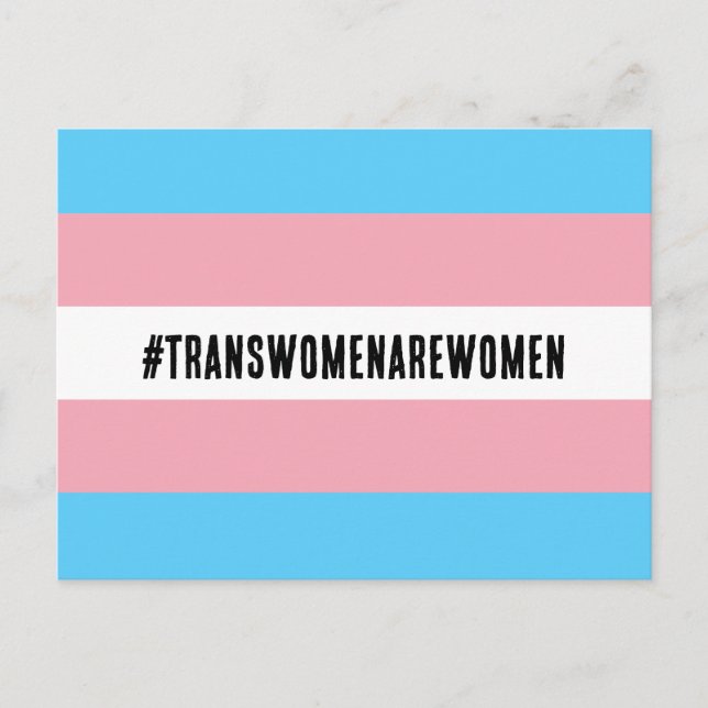 #TRANSWOMENAREWOMEN-Flag Postkarte (Vorderseite)