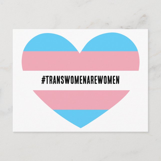 #TRANSWOMENAREWOMEN Herz Postkarte (Vorderseite)
