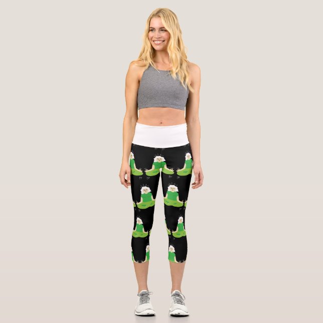 transzendente Meditation Capri Leggings (Vorderseite)