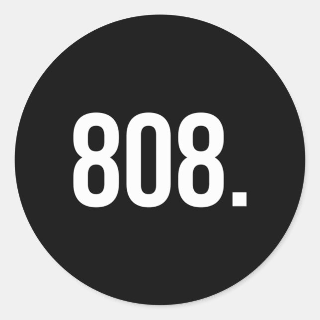 Trap Music Beat Producer 808 Minimalistisch Runder Aufkleber (Vorderseite)