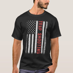 Trap Shooting American Flag 4. Julytrap Shoote T-Shirt