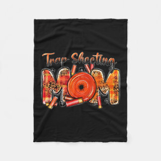 Trap Shooting Mama Western Leopard Mutter Tag Hun Fleecedecke