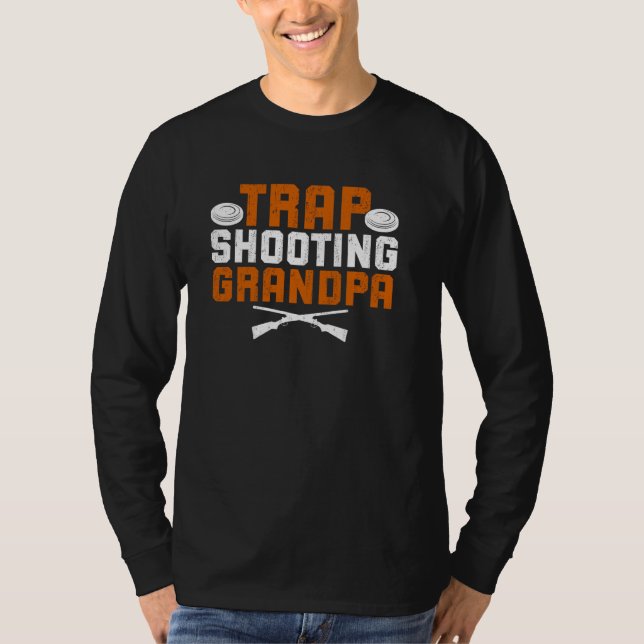 Trap Shooting Opa Falle Shooting Großvater T-Shirt (Vorderseite)