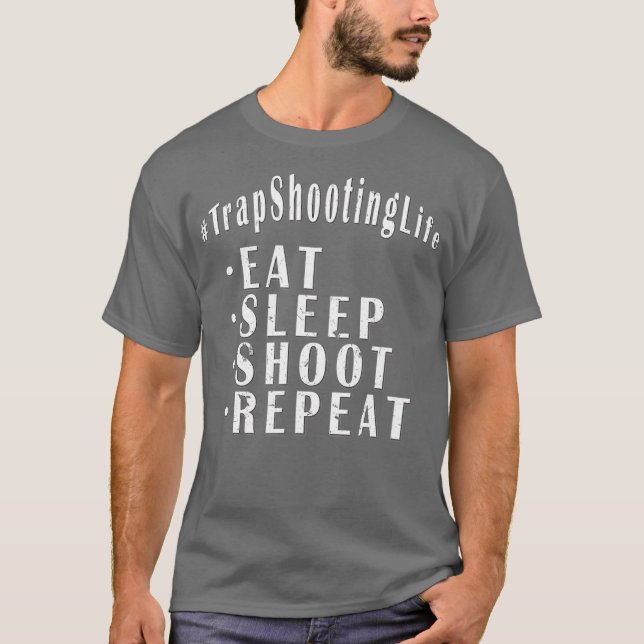 Trap Shooting Shirt Clay-Taube auf einen Shooter d (Vorderseite)