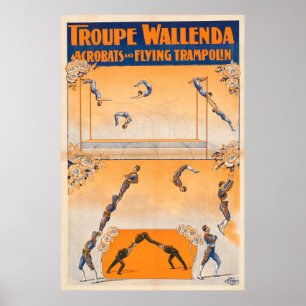Trapez, Akrobaten und Flugtrampolis Poster