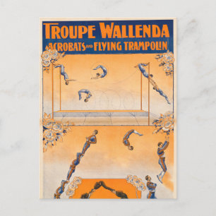 Trapez, Akrobaten und Flying Trampolin Postkarte