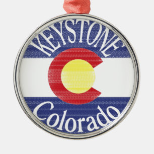 Trapezfehlercolorado-Kreisflagge Ornament Aus Metall