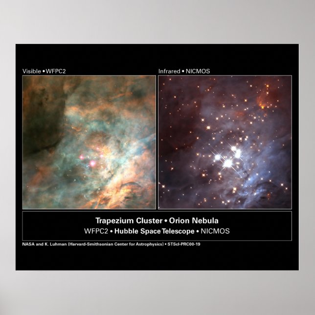 Trapezium Cluster Hubble Telescope Foto Poster (Vorne)