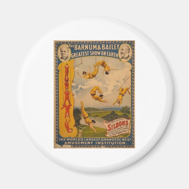 Trapezkünstler Barnum & Bailey 1896 Magnet (Vorne)