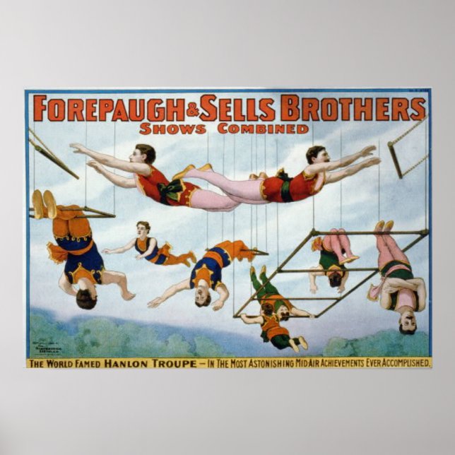 Trapezkünstler / Forepaugh & Selle Brothers Poster (Vorne)