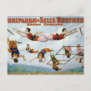 Trapezkünstler / Forepaugh & Selle Brüder Postkarte