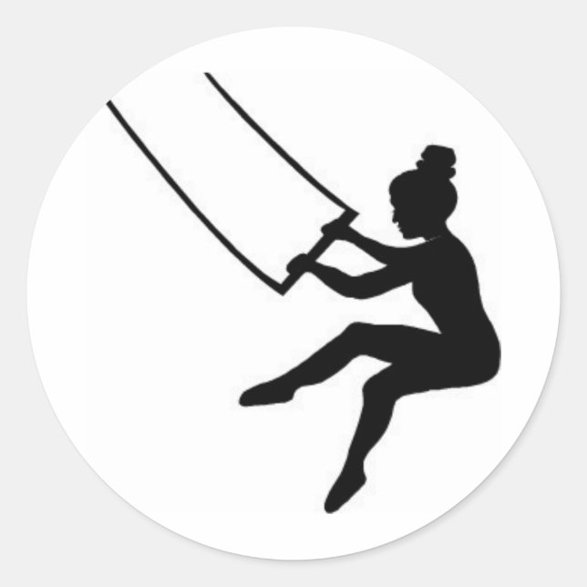 Trapezkünstler Runder Aufkleber (Vorderseite)