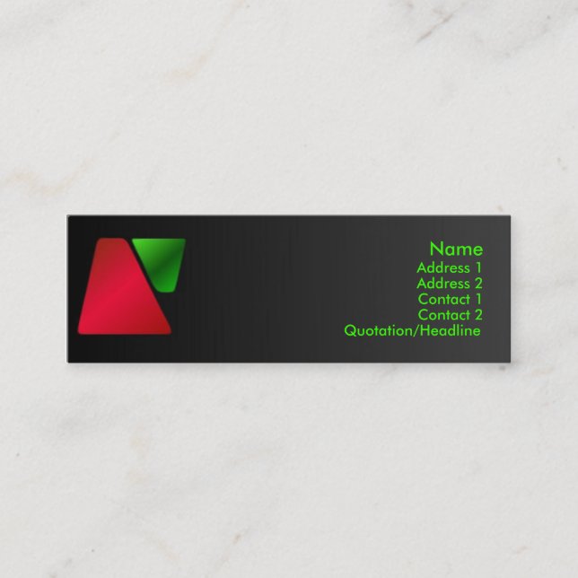 Trapezoid-Visitenkarte Mini Visitenkarte (Vorderseite)
