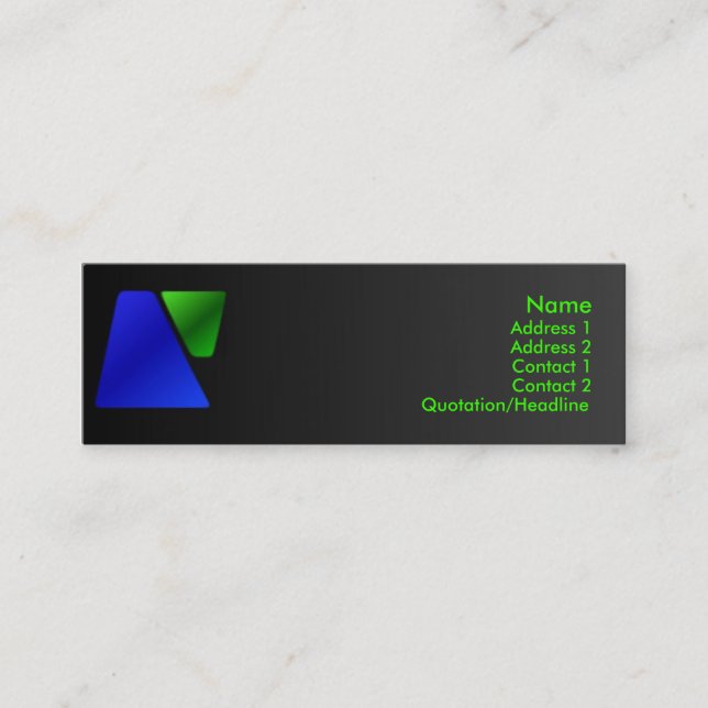 Trapezoid-Visitenkarte Mini Visitenkarte (Vorderseite)