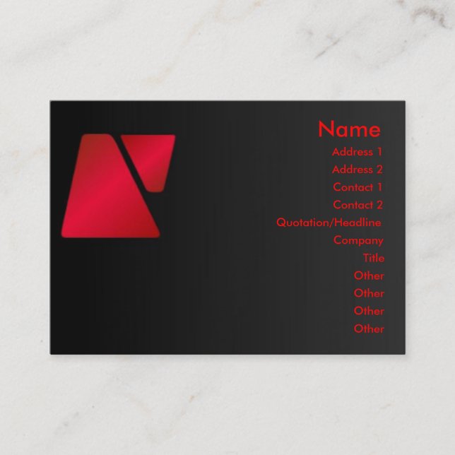 Trapezoid-Visitenkarte Visitenkarte (Vorderseite)