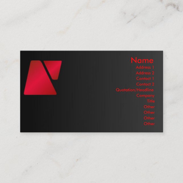 Trapezoid-Visitenkarte Visitenkarte (Vorderseite)