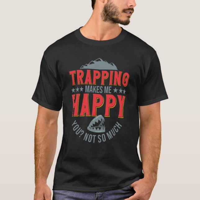 Trapper Bushcrafting Trap Survival Hunter T-Shirt (Vorderseite)