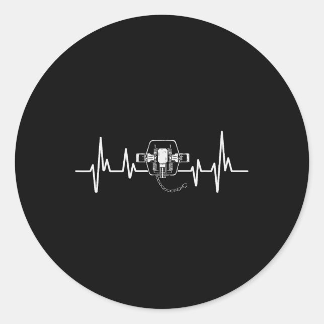 Trapper Runder Aufkleber (Vorderseite)