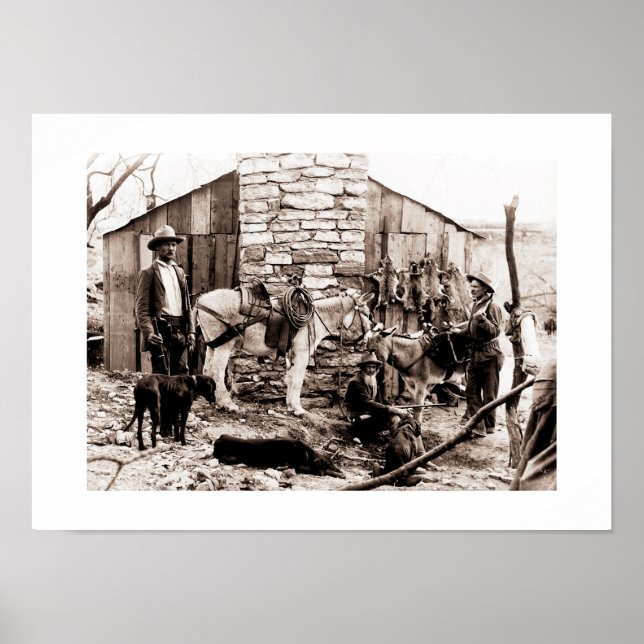 Trappers und ihre Kabine, USA Poster (Vorne)